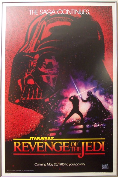 star wars return of jedi movie poster. REVENGE OF THE JEDI Advance